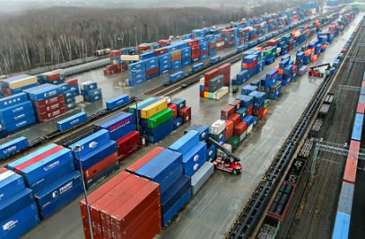Перевозки контейнеров на сети ОАО «РЖД» в январе-марте 2025 года