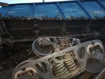 Cход 27 полувагонов в Хабаровском крае